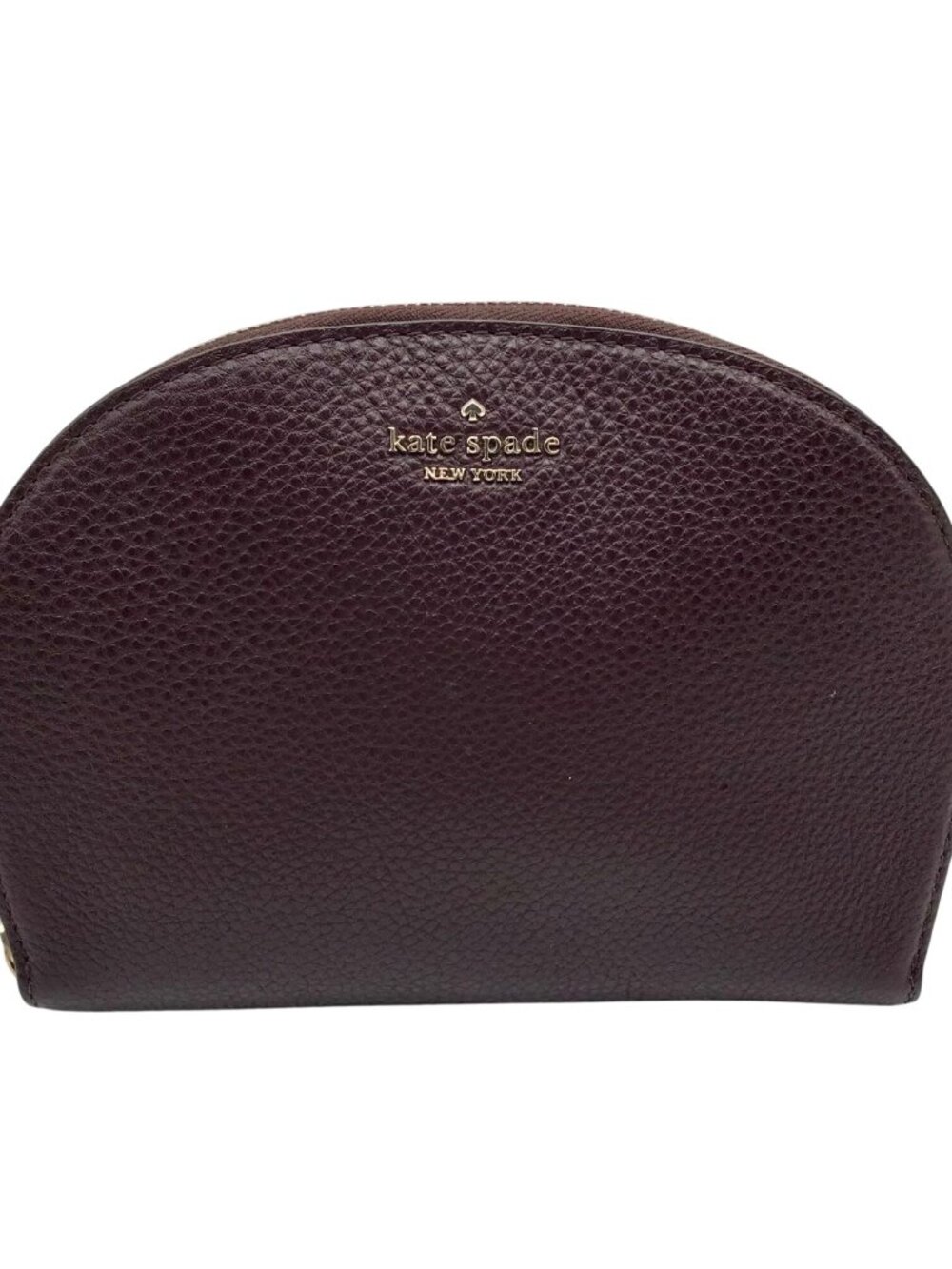 Kate Spade Dark Cherry Pebbled leather Jackson Half Moon Wristlet